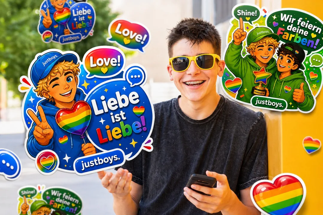 Neues Feature: Zeig Support mit den neuen justboys-Stickern - Coverbild